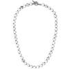 GAVU Collana da Uomo con Perline Sfaccettate di Pietra Naturale Howlite Annodate a Mano Una ad Una e Chiusura T-Bar