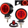 NWpangu Fari Supplementari a LED per Moto, 3 Rotondi Universale Led Fendinebbia Fari Anteriori con Rosso DRL Angel Eyes, Impermeabili per DC12V-24V Moto Camion 4x4 SUV UTV ATV Trattore