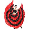 LOLANTA Costume da Sala da Ballo di Flamenco con Gonna Taurina Spagnola Rossa E Nera