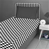 Bedlam - Beckett Stripe - Lenzuolo con angoli da 25 cm - Letto singolo in bianco e nero