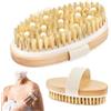 BrushLee Spazzola Corpo a Secco con Setole Naturali - Dry Brushing Anticellulite, Esfoliante, Rassodante - Per Massaggio Gambe, Glutei, Addome - Effetto Tonificante