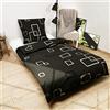 Beautissu Set di 1 Copripiumino 155x220 Noa - Federa Cuscino 80x80 - Biancheria da Letto Singolo, in 100% cotone, dotato di cerniera