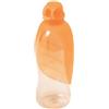United Pets Leaf - Borraccia per Cani, Ciotola da Viaggio per Cani, di Design, in Silicone, Colore Arancione Chiaro. Dispenser Acqua da Viaggio, Ciotola per Acqua con Bottiglia Inclusa