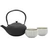 Bredemeijer - Set regalo Shanxi - Teiera in ghisa da 1 litro con 2 tazze in porcellana