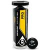 Dunlop Sports Dunlop Palline da squash Pro, 2 punti gialli, 3 palline, Tubo