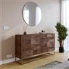 DEGHI Cassettiera 160x90h cm con 8 cassetti in legno di mango cannettato - Maltese