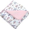 TupTam Tappeto Play Mat Per Bambini e Neonati Coperta 120 x 120 cm Gioco Imbottita XXL, Arcobaleno/Blu/Rosa