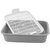 4BIG.fun Cat Litter Tray Tray Litter Tray Litter Box Kitten WC Bianco