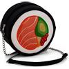 Oh My Pop! Maki-Borsa a Tracolla Sushi, Nero, 15.5 x 15.5 cm