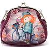 Forever Ninette Bicycle-Borsa a Tracolla Retro Catena Grande, Borgogna, 18 x 17.5 cm