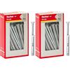 Fischer Tasselli prolungati a Battere N 8x100 Y, Fissaggio a percussione per calcestruzzo, Pieno e semipieno, 508278, 20 Pezzi per Confezione, Grigio, 8X100 MM (Confezione da 2)