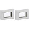 Vimar 0R14943.01 Calotta da parete IP55, 3 moduli Eikon, Arké e Plana, con viti, per scatole da incasso 3 moduli, bianco (Confezione da 2)