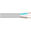 Merriway Bulk Hardware BH01482 Cavo Piatto a Doppino e Terra 6242Y, 1 m x 10 mm, Grigio