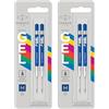 PARKER Jotter Originals ricariche di inchiostro gel, Ricariche di inchiostro gel blu, punta media (0,7 mm), 2 pezzi (Confezione da 2)