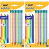 BIC Matite Hb Grafite Con Gomma, Evolution Stripes, Confezione Da Otto Matite, Multicolore, 24 X 12.7 X 0.9 Cm (Confezione da 2)