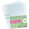 Favorit, Buste Perforate A4, 50 pezzi, 22 x 30 cm, Lisce e Trasparenti con Almeno il 30% di Polietilene Bio-Based, Alto Spessore