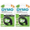 Dymo LetraTag etichette di carta autoadesiva, rotolo da 12 mm x 4 m, stampa nera su bianco, S0721510 (Confezione da 2)