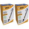 BIC Intensity, Marking 2000, Pennarelli Indelebili Blu ECOlutions, con il 51% di Materiali Riciclati, Punta Tonda Resistente, Cancelleria Casa e Ufficio, 12 Unità (Confezione da 2)