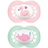 MAM Ciuccio originale | 6 - 16 mesi | Ciuccio per bambini | 94% accettazione | adatto all'allattamento | consigliato dalle ostetriche | delicato sui denti | silicone SkinSoft | Cigno/delfino | 2 pezzi
