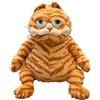 eamve Peluche Arancione Gatto Grasso Farcito Animale Giocattolo, Simpatico Gatto Felpato, Realistico Giallo Tabby, Gattino Giocattolo di Peluche per Ragazzi e Ragazze