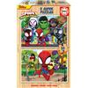 Educa - Puzzle Legno Spidey e i suoi Fantastici Amici | 2x25 pezzi Puzzle Legno | Spiderman Marvel | dai 3 anni (19289)