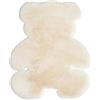 KRIPINC Tappeto Orso Animali di Pelle di Pecora, Tappeto Orsetto Peloso Pelo Lungo per Soggiorno, Camera da Letto, Cameretta Bambino (Beige, 75x105cm)