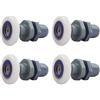 Qikuver Rotelle per la Porta Della Doccia, 4 Pezzi Rotelline per Rulli Box Doccia Ricambi per Porte Scorrevoli Doccia Cuscinetti Rullo, Rullo per porta in vetro per doccia (27MM)