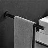 Athyior Porta Asciugamani Bagno da Parete Acciaio Inox - 40 cm Bagno Porta Salviette nero opaco per Bagno Lavello Gabinetto Cucina (braccio singolo)