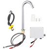 Fdit Rubinetto Automatico, Rubinetto di Lavaggio a Sensore Infrarossi con Filettatura G1/2, Rubinetto per Lavello da in Acciaio Inox senza a Batterie, per Bacino da (C)