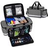 Trunab Borsa Medica Vuota Grigio per Pronto Soccorso di Emergenza, Borsa Medica Professionale per Kit di Pronto Soccorso con Divisori Interni e Fondo Antiscivolo, Ideale per EMT, EMS, Paramedici