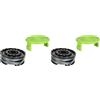 Greenworks Bobina a Doppio Filo con Protezione per Tagliabordi, Diametro del Filo di 2mm, 6m di Filo a Bobina per Greenworks 40V Tagliabordi G40LT G40LTK2 G40LTK2x (Confezione da 2)