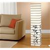 Trango Lampada a stelo di design 1212L *JAPAN* con 2 lampadine LED da 5 Watt bianco caldo in carta di riso *fatta a mano* con aste decorative & motivo bambù rettangolare I lampada da terra