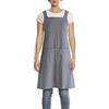 FBBULES Grembiule Lino Cotone Casa Cucina, Grembiule con Tasche per Uomo Donna, Grembiule Giardinaggio da Lavoro Uniforme di Ristorante Caffetteria, Grigio