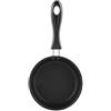Fdit Portatile Mini Padella Uovo in frittata Pentola in puro ferro Dupont rivestimento domestico Piccola cucina fornello nero 12cm