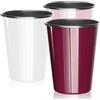 Robin Goods® Set 3 bicchieri inox bianco, rosa e viola