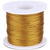 jijAcraft Filo d'oro Spago Dorato, Spessore 1mm, 100 metri, per Artigianato, Decorazione di Natale, Confezioni Regalo, Hobby Creativi