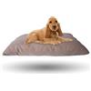 Ligo Smart Elegance - Cuscino Cuccia per Cani sfoderabile Realizzata a mano in Italia. Cuscinone morbido Cuccia per Cani in tessuto di qualità italiana lavabile. (M | 70X50 cm, NOCCIOLA)