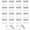 BENECREAT 18 Pack 40ml Barattoli Contenitori in Plastica Trasparente PET con Tappi a Vite in Alluminio per Cosmetici da Viaggio, Cura del Corpo, Perline, Snack di Cibo Secco