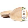 BIOZOYG 100x Piatti in Foglie di Palma 17 cm - Piatti Monouso in Foglie di Palma per Feste, a Forma di Goccia - Stoviglie Monouso Sostenibili