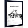RG24 Cornice portafoto nera con vetro antiriflesso, dimensioni immagine 90 x 120 cm, larghezza listello: 30 mm