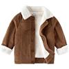 Volunboy Bambino Ragazzi Giacca in Pile Foderata, L'Autunno Inverno Sherpa Bambini Felpato Cappotto Giubbotto(15-18 mois,Taglia 85,Cachi)
