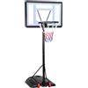 Yaheetech Canestro Basket Altezza Regolabile 219 cm - 279 cm Esterno Interno Camera Portatile con Colonna Tabellone Canestro