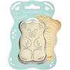 ScrapCooking 2102 - Kit taglierina e goffratore in legno, orsacchiotto, orsacchiotto in acciaio inox, per biscotti in rilievo, stampo accessorio per pasticceria sabbiata - animali, orsi carini