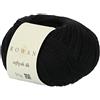Rowan 9802192-00250 Filato per Maglieria a Mano, 76% Cotone, 15% Yak, 9% Nylon, Nero, Taglia unica