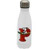CYPBRANDS Snoopy - Bottiglia d'acqua in acciaio inox, chiusura ermetica, con motivo lettera P multicolore, 550 ml, colore: bianco, prodotto ufficiale (CyP Brands)