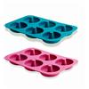 LACOR 2 Stampi di Silicone Platino per Realizzare 6 Ciambelle Fatte in Casa, Stampo Flessibile e Antiaderente, Facile da Sformare, Ø 7 cm, Misure 18x25.5x3.5 cm, Blu e Rosa, 68770