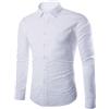 FAWHEWX Camicia abbottonata Formale Formale da Uomo a Maniche Lunghe Casual da Lavoro Formale da Uomo Camicia Bianca da Lavoro Casual da Uomo di Moda Urbana(D-Blu/L)