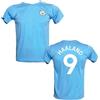 Generico Maglia Erling Haaland 9 Manchester City Home 2023-2024 t-Shirt da Calcio Ufficiale autorizzata - Taglie da Adulto e Bambino (6 Anni)