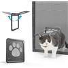 NAMSAN Porta Zanzariera per Animali Domestici Zanzariera per Cane Gattaiola per Zanzariera Schermo Facile da Installare Lackable Porta Schermo per Gatto/Piccolo Cane (24cm × 29cm)