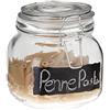 Premier Housewares Vaso portaoggetti in vetro con coperchio a clip, 12 x 12 x 11 cm